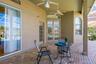 Large covered area with ceiling fans