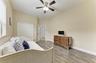 Guest bedroom with two closets