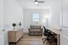 Den with double doors/ feels larger than it appears in the photo!