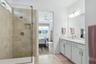 Large walk-in glass shower in Primary Bath