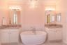 Primary Bathroom with Soaking Tub and Dual Vainities