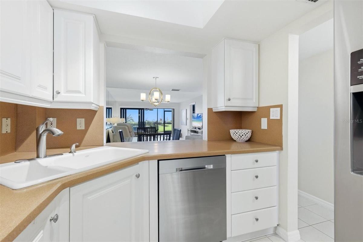 Pass through kitchen with water views