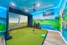 Golf simulator in Garage