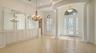 Dining room with custom built in