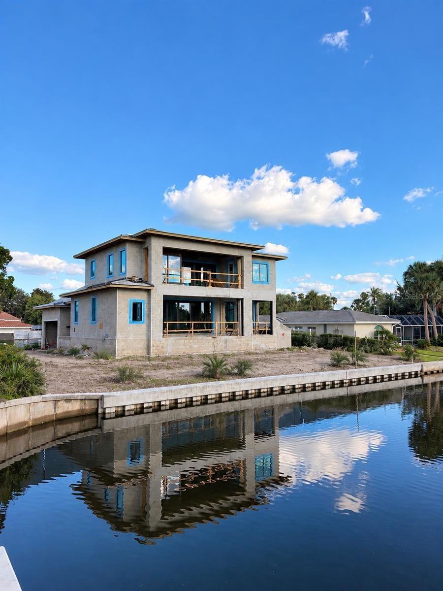 Rear of home overlooking the water