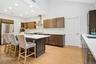 Custom walnut cabinetry.