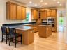 Virtual rendering of kitchen with oak flooring