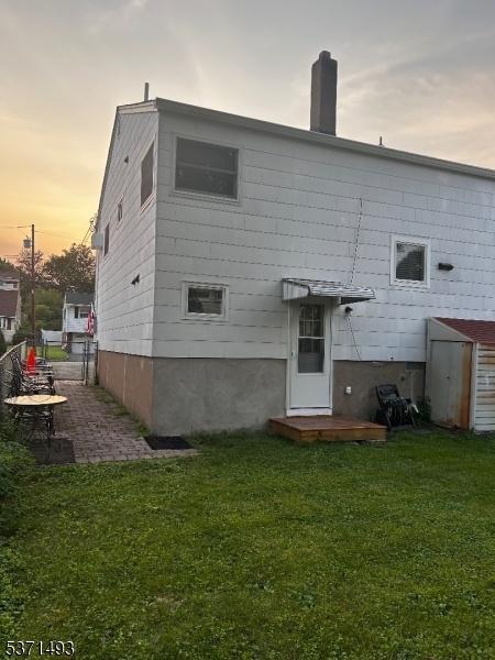 Rear view of home