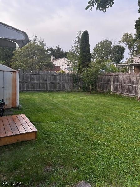View of backyard