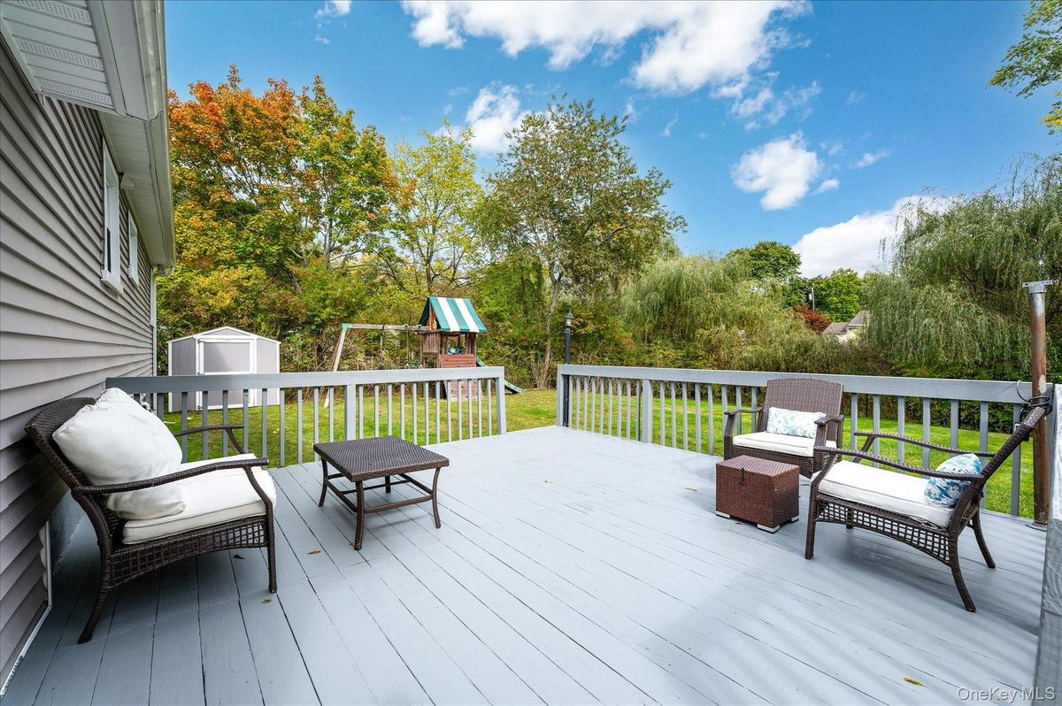 Large, Newly Painted Deck