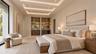 Primary bedroom. Includes virtual staging.