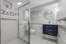 Updated bath in lower level.