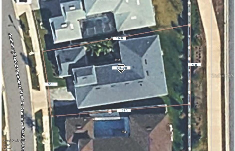 8896 Drummer Plank Dr: Approximate Homesite Dimensions: 134/125ft Length x 58/71ft Wide