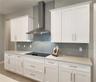 Quartz Countertops, Glass Backsplash, External Vent