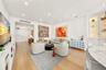 Built-in display cabinetry with glass shelving
