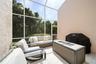 Screened in Patio with Fire Pit