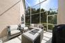 Screened in Patio with Fire Pit