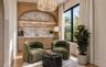Owners suite sitting room with wet-bar