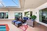 Lanai seating with spa and pool