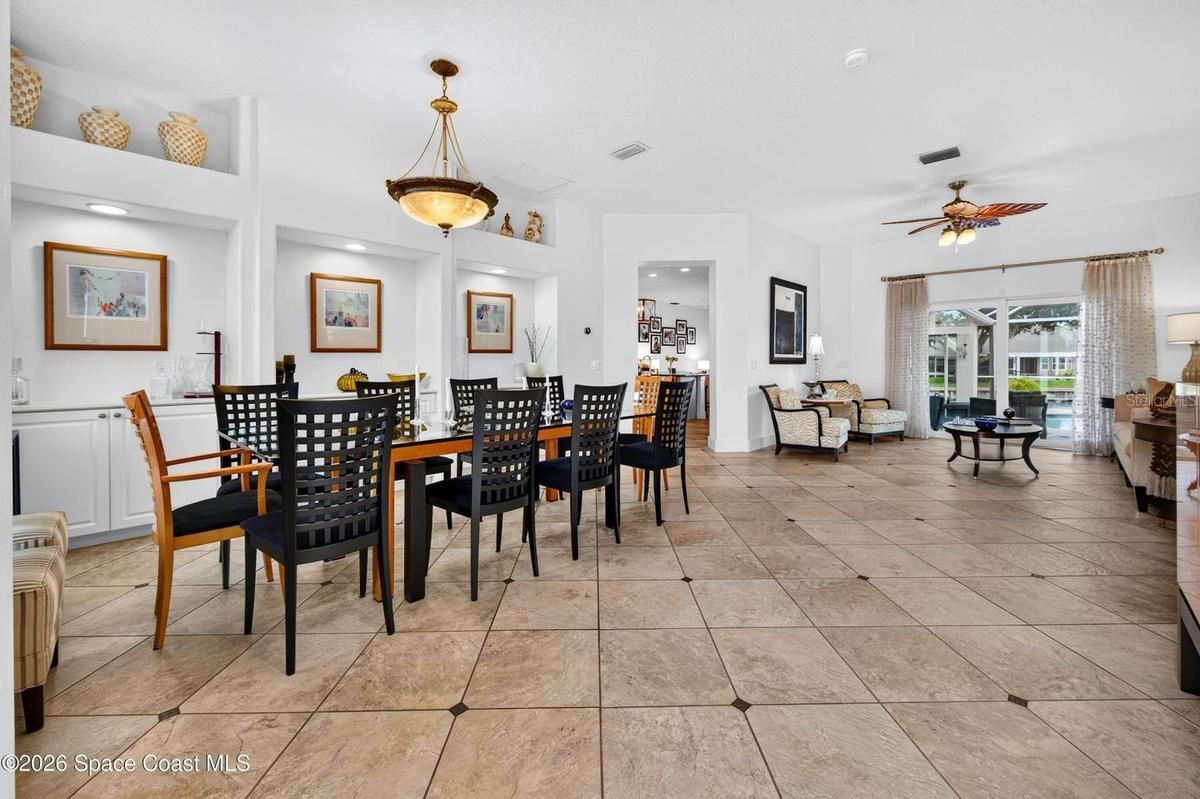 Open dining flows to living and lanai
