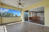 The wood-look tile flooring is easy to maintain going forward.