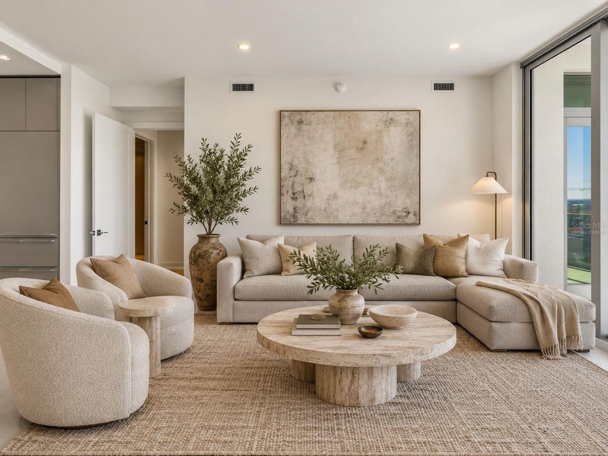 Virtually staged Great room