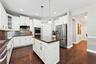 Ample cabinet, counter and storage space.
