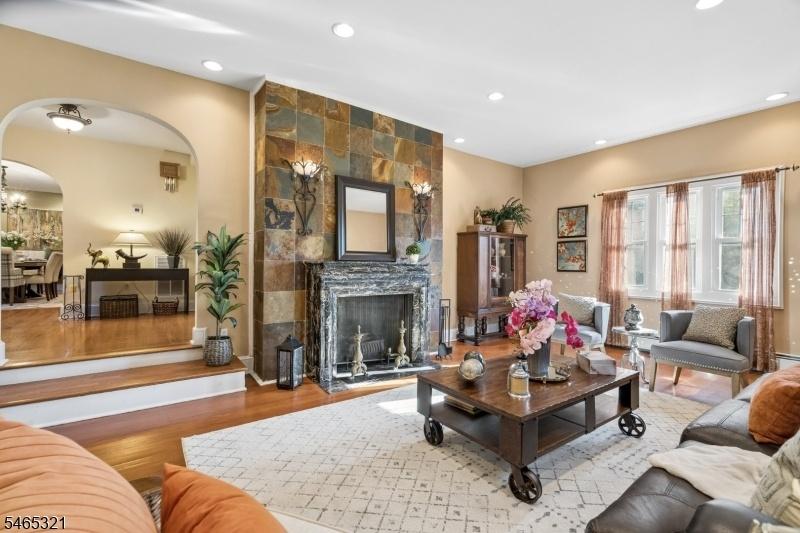 Formal LR w/Marble Fireplace
