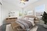 Bedroom 3, which is very spacious, definitely enough for a guest or multiple children. There is also a shared ensuite with bedroom 4 (photo virtually 
