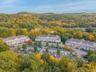 Aerial view of large parking lot
