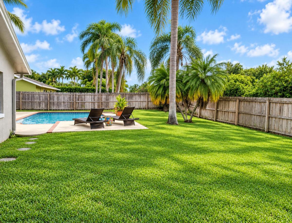 large fenced in yard. Perfect for pets!