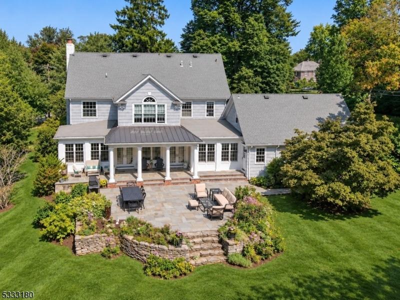 Expansive Blue Stone Patio