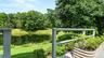 View of the swim pond from the house deck