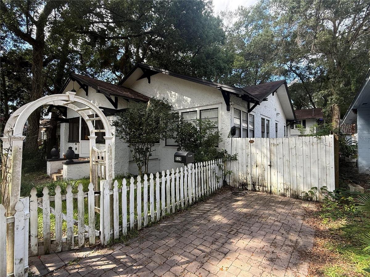 Driveway to Detached Two-Car Garage & Apartment