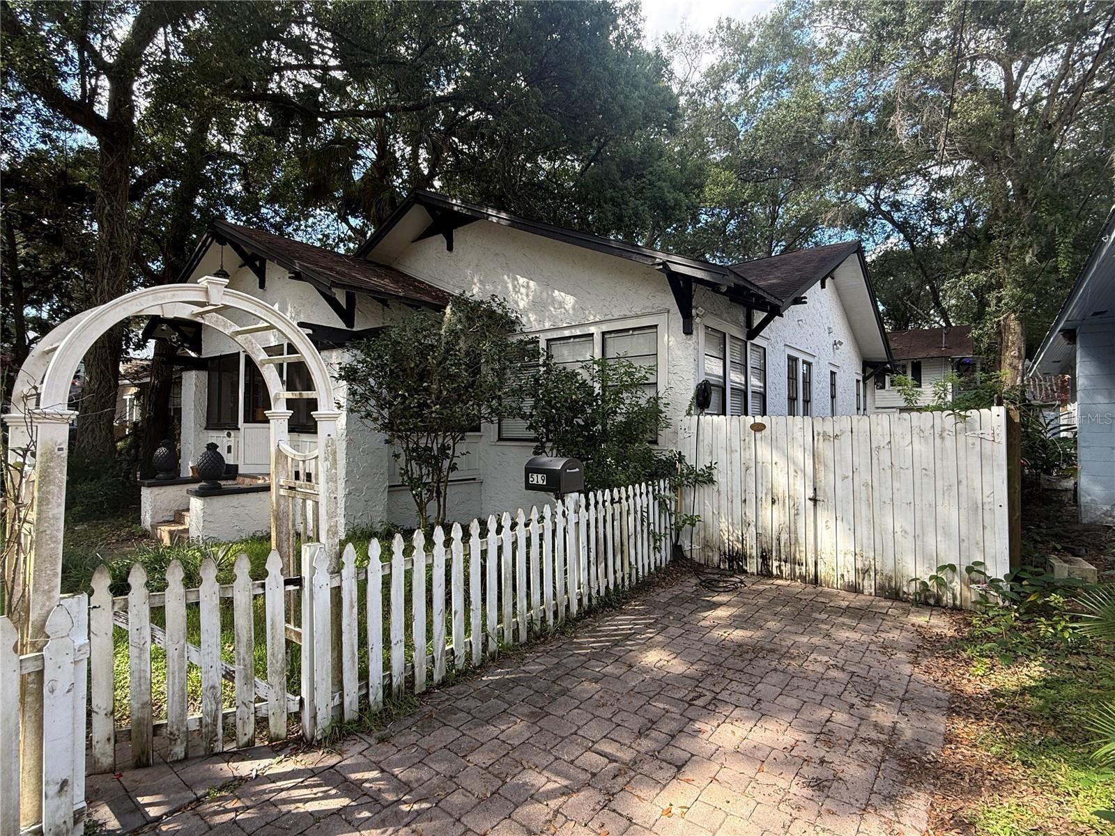 Driveway to Detached Two-Car Garage & Apartment