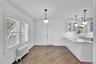 Dining area overlooking family room