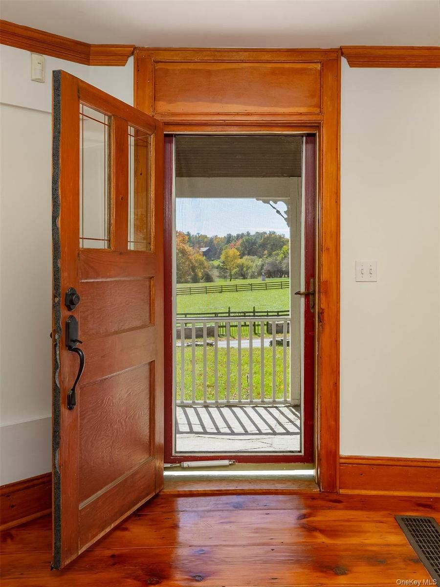 Front door and view