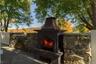 Patio and outdoor fireplace