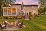 Virtually stage Twilight Backyard Retreat with Fire Pit