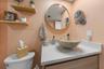 Guest bath-a work of art for your guests with attractive decor & details
