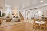 finished basement staged