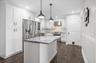 Updated kitchen with a large island