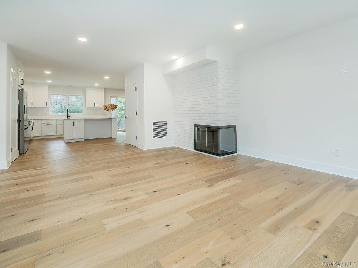 Living room opens up into the kitchen