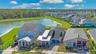 Aerial view of the home and pond frontage in Laureate Park, Lake Nona, Orlando FL 32827.