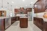PENDANT LIGHTS AND CENTER ISLAND