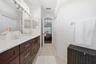 PRIMARY ENSUITE WITH NEW DOUBLE SINK VANITY WITH PLENTY OF STORAGE