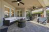 COVERED PATIO AREA WITH 2 CEILING FANS