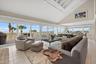 Living room with endless beach views