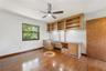2nd bedroom with built in office and large wall closet.
