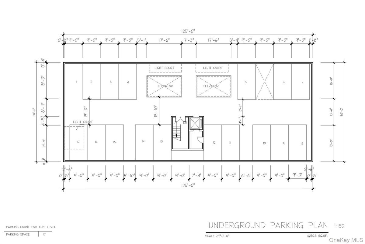 Underground parking level one